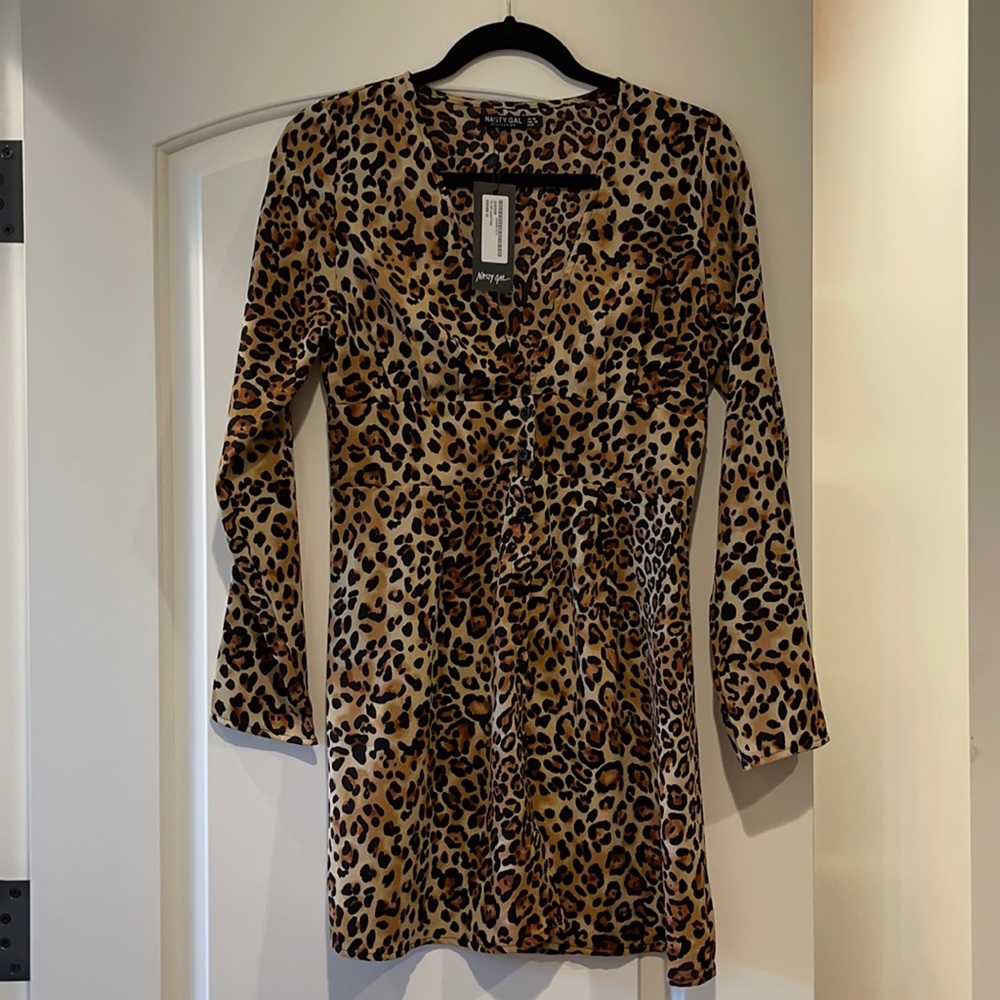 Nasty Gal Too Fast Leopard Dress